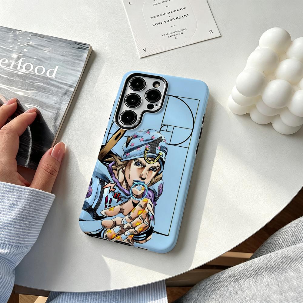 Computer Case - ホットクールアニメ J-JOJO スティールボールラン スマホケース サムスンギャラクシー S25
